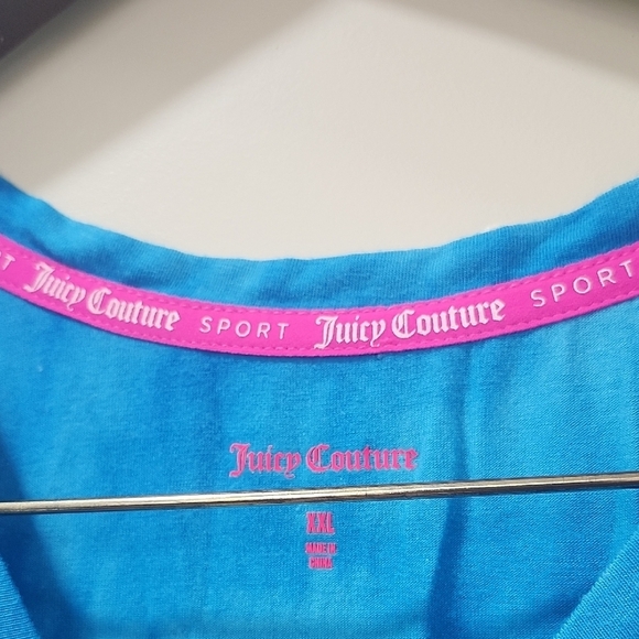 Juicy Couture Blue Muscle Tee with Tie-Dye Effect - Picture 2 of 10